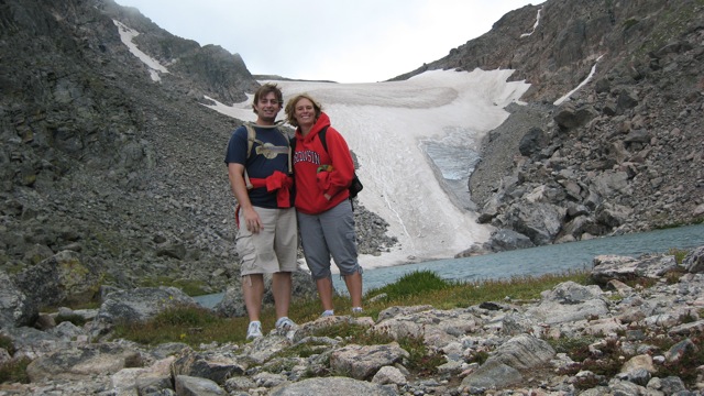 A picture of Hans & I at Andrew's Glacier in Rocky Mountain National Park